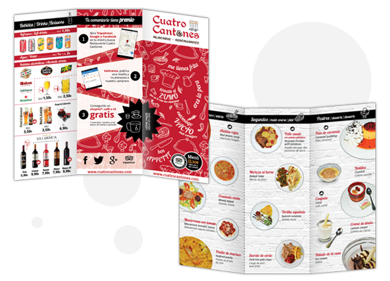 cuatro cantones menu